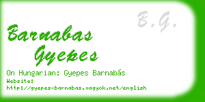 barnabas gyepes business card